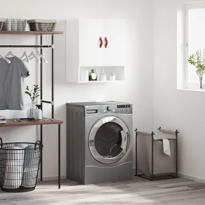 Produktbild von [Home] Wandschrank Weiß 60x31x70 cm Holzwerkstoff , Neue Mode 2024 im häuslichen Leben