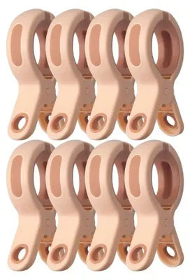 Productafbeelding van Strandhanddoekhouders, sterke grip, multifunctioneel, set van 8, roze