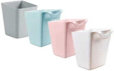 Image de Organisateur de cuisine - Lot de 4 pièces - Boîtes de rangement - Dimensions : 11,5 x 9,5 x 12 / 12,6 cm - Accessoire de cuisine
