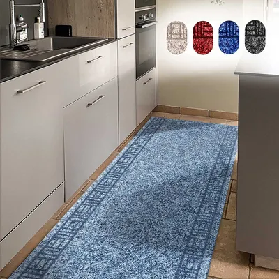 Produktbild von Küchenläufer Primaverum Stahlblau 66x250 cm