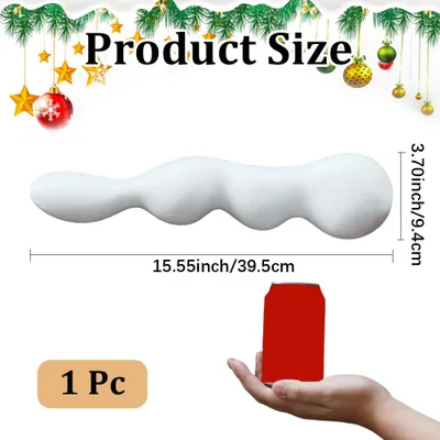 Schaumstoff-Kunstschnee, 39,5x9,4 cm, weiß, für Weihnachtsdeko