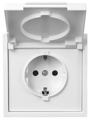 Produktbild von Schutzkontakt-Steckdose McPower Shallow 250V/16A UP IP44 Steckanschluss