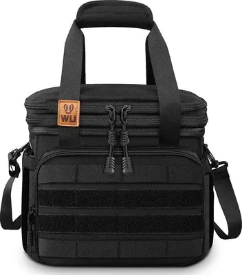 Obrázek produktu pro Uniqoos® Obědová taška, objem 13–18 litrů (28×22×27–34 cm), rozšiřitelná a skládací, izolovaná chladicí taška vyrobená z materiálu Oxford 900D s hliníkovou vnitřní vrstvou, černá barva