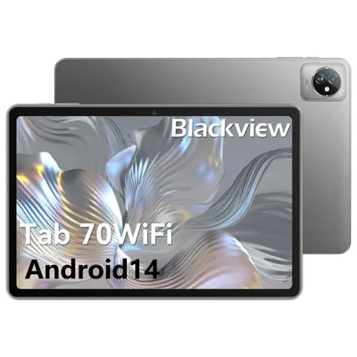Produktbild von Blackview Tab 70 Wifi, 10.1 Zoll, Android 14 Tablet, 8(4+4) GB RAM + 64 GB ROM/1 TB, 6580 mAh Akku, WiFi 6, 5MP+2MP Kamera, Widevine L1 unterstützt