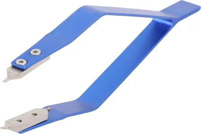 Produktbild von Beobachten Sie die V-förmige Standard-Metallpinzette mit Federsteg als Reparaturwerkzeug 7825 Blau