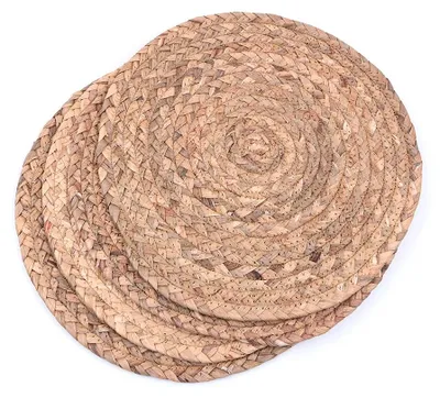 Platzsets aus Wasserhyazinthe, 4er-Set, 30 cm, handgewebt