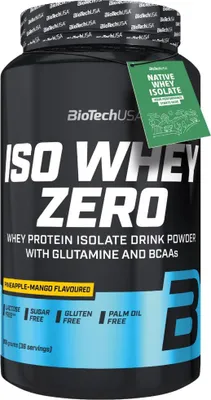 Image de Whey Isolate - Biotech USA - ISO WHEY ZERO (908g) - Saveur Ananas Mangue