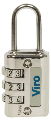 Image de Cadenas à combinaison VIRO - Nickelé 30 x 37 mm.