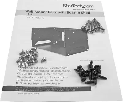 Zdjęcie produktu dla StarTech.com WALLSHELF4U, Szafa wisząca, 4U, 34 kg, 6,2 kg, Czarny