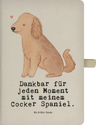 Produktbild von Mr. & Mrs. Panda Journal Cocker Spaniel Moment - Transparent - Geschenk, Skizzenbuch, notizbuch a4, Tagebuch, Englische Cockerspaniel, DIN