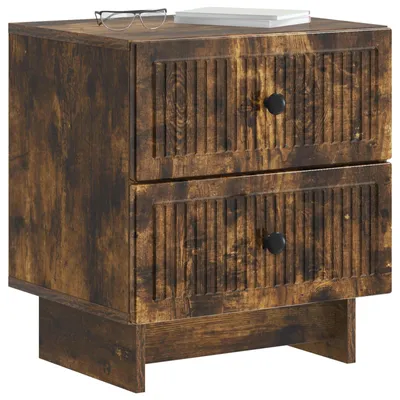 Zdjęcie produktu dla Szafka nocna vidaXL z dębu w kolorze wędzonym, 43 x 34,5 x 47,5 cm, materiał drewnopochodny