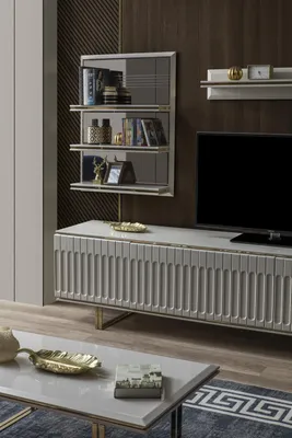 Obrázek produktu pro televizní stěna obývací pokoj rtv lowboard tv stojan police nástěnná skříňka