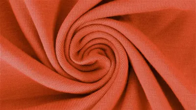 Produktbild von Jersey Yara Dunkel Orange Uni 220 g/m², ca. 0,5 m lang, ca. 1,5 m breit, Stoffe Meterware, Baumwolljersey