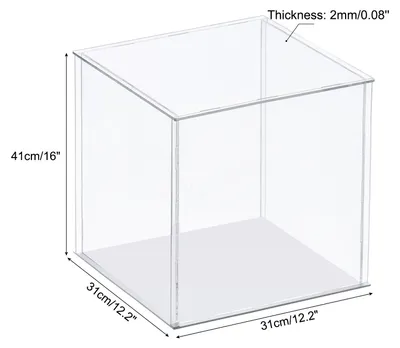 Produktbild von Klar Vitrine, Acrylbox Zusammenbauen Transparent Staubdichte Box Vitrine 30x30x40cm fš¹r Sammlerstš¹cke, Kunsthandwerk