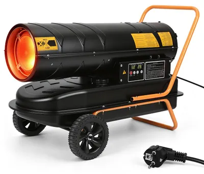 Image de Chauffage diesel Peviasot, 30 kW. Chauffage de chantier, soufflerie de chauffage, chauffage pour grandes surfaces. Thermostat. Réservoir de 38 litres. Roues