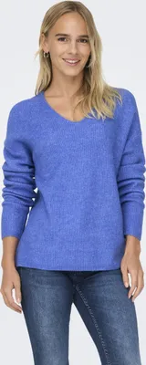 Image de ONLY Pull chaud en maille stretch Sweater col V manches longues ONLDANIELLA Taille : XS