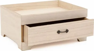 Image de Hobbygroep Boîte à tiroirs en bois Rangement pour travaux manuels 26x21x12 cm Décoration