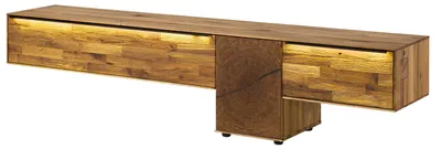 Produktbild von MASSIVMOEBEL24.DE Lowboard Wildeiche 240x43x55 natur geölt WIEN #112