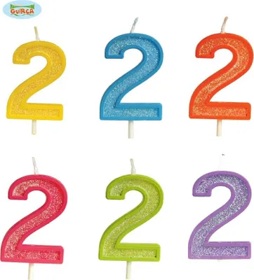 Produktbild von Glitzer-Kerze No. 2,4 Cm  6 Verschiedene Farben