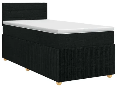 Productafbeelding van vidaXL Boxspringbed met matras, zwart, 100 x 200 cm, gestoffeerd