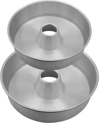 Produktbild von Famanu Backform Set Savarin Runde Aluminium mit Antihaftbeschichtung - Durchmesser 24 & 28 cm