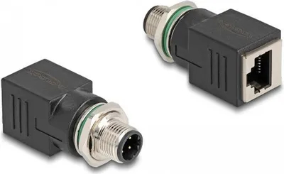 Immagine prodotto di DELOCK M12 Adapter D-kodiert 4Pin Stecker zu RJ45 Buchse
