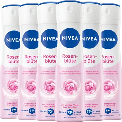 Produktbild von NIVEA Deodorant Rosenblüte Deo Spray, 6 x 150ml