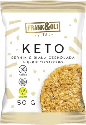 Produktbild von KETO Sernik & Weiße Schokolade Keks 50g