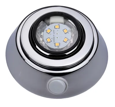 Immagine prodotto di Plafoniera LED in ottone cromato 12V luce barca luce marina bianco caldo