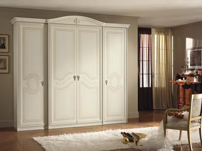 Produktbild von Kleiderschrank Schlafzimmermöbel aus Naturholzmöbel Kleiderschränke Design Weiß