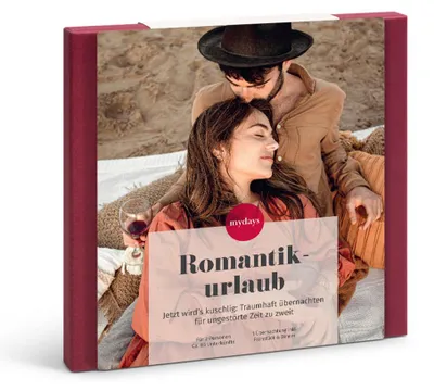 Produktbild von mydays Geschenkbox Romantikurlaub; Erlebnis verschenken oder selbst erleben; Gutschein für 2 Person(en)