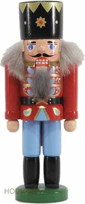 Produktbild von Nussknacker König dunkelrot Höhe 13cm