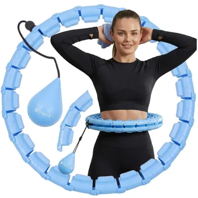 Zdjęcie produktu dla Hula Hop z obciążeniem odchudzające Fitness-Star wypustki niebieskie 45 cm