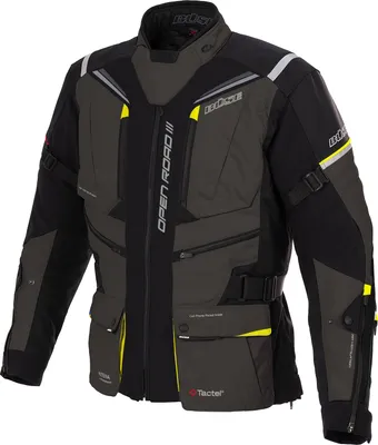 Produktbild von Büse Open Road III wasserdichte Motorrad Textiljacke, anthrazit/schwarz/gelb, 58