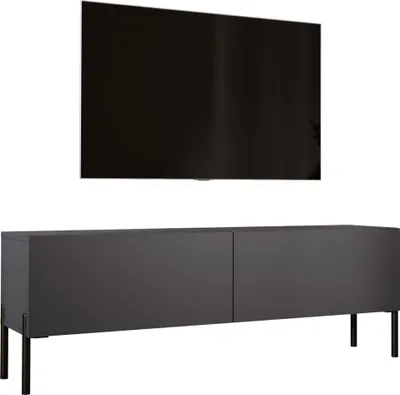 Immagine prodotto di Mobile TV in antracite con gambe in nero, 140 x 52 x 32 cm