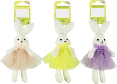 Produktbild von Dekohänger Hase im Tütu Kunststoff 14 cm