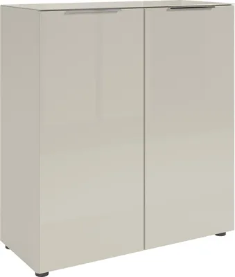 Image de Kommode >Santorin< Glasfronten, in Kaschmir - 90x99x40cm (BxHxT)