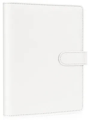 Produktbild von Ringbuch A5 Kunstleder 6-Ring Ordner Weiß (ohne Innenseiten)