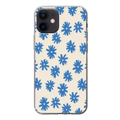 Produktbild von MuchoWow® Handyhülle Schutzhülle Hülle für iPhone 12 Blume - Muster - Minimalismus Silikon Softcase Handy Hülle - Schutzhülle