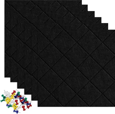 Productafbeelding van Famanu prikbord, groot, zelfklevend, met 30 puntdraadjes - 30 x 30 cm, 6 stuks
