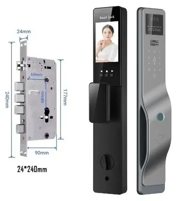 Zdjęcie produktu dla Smart Lock, rozpoznawanie twarzy, sterowanie przez aplikację, 24 240 wpuszczane