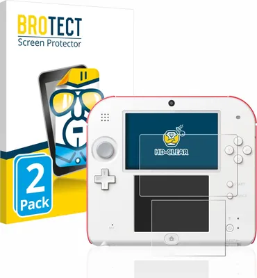 Produktbild von 2x Für Nintendo 2DS Schutzfolie BROTECT Displayschutz Display Schutz Folie Klar Transparent
