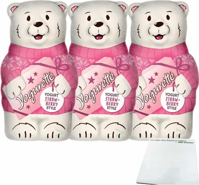 Produktbild von Yogurette Eisbär Erdbeere 3er Pack (3x75g) + usy Block