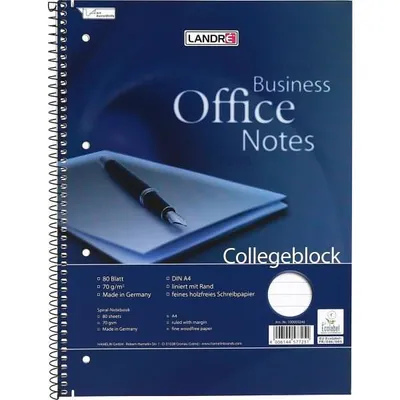 Obrázek produktu pro Vysokoškolský blok LANDR "Business Office Notes", DIN A4, linkovaný