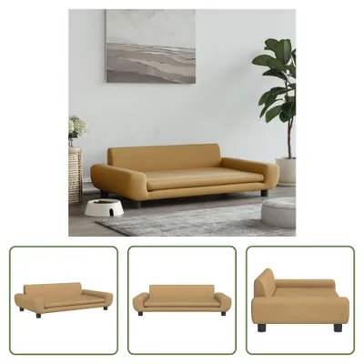 Zdjęcie produktu dla The Living Store Legowisko dla psa Brown 100x54x33 cm Velvet