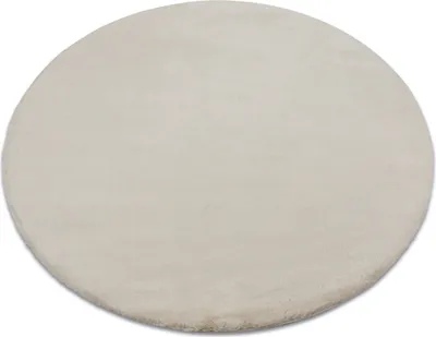 Produktbild von Teppich BUNNY Kreis beige IMITATION VON KANINCHENPELZ beige rund 120 cm