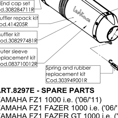 Produktbild von Auspuffhalterung LeoVince Auspuff-Ersatzteil Haltesatz für Yamaha FZ1