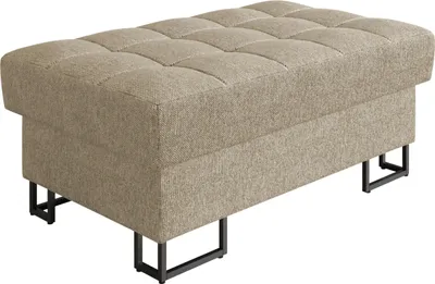 Produktbild von MIRJAN24 Sitzhocker Laris, Polsterhocker vom Hersteller, Stilvoll Hocker mit Metallfüße (Farbe: Matana 17)