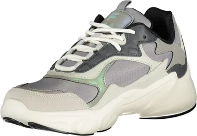 Produktbild von Grauer Sportschuh für Damen mit Schnürsenkeln und Kontrast-Details