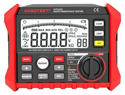 Produktbild von Habotest HT2302 Digitaler Erdungswiderstandstester